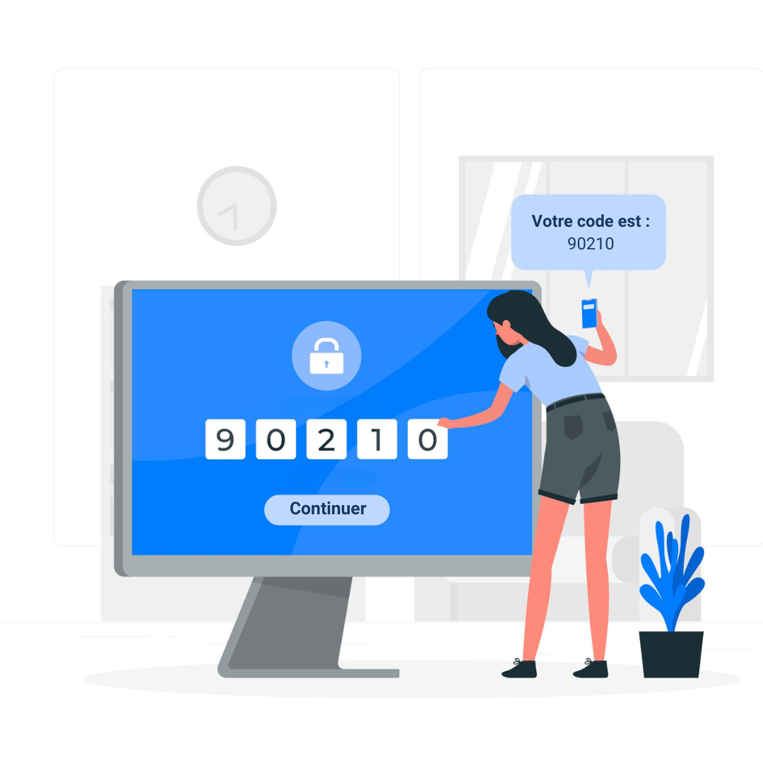 MFA exemple de code unique pour se connecter compte