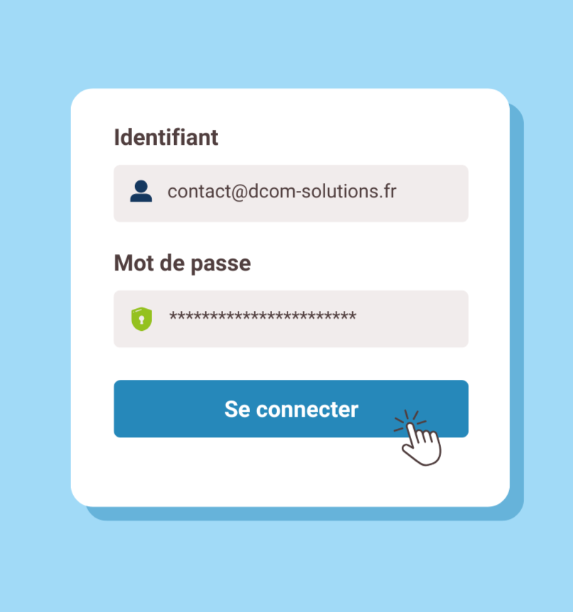 Fenêtre de connexion identifiant et mot de passe